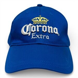 Corona Extra Baseball Cap Mens OSFM Blue Excellent Embroidered Logo Hat 71425W